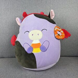Squishmallows Alexie the Purple Cow in Red Devil Costume 12"